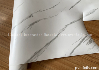 White Marble PVC Decorative Film For Membrane Press Wrapping