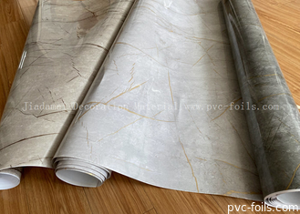 High Gloss Marble Effect PVC Decorative Film ROHS Certified Manufacturing