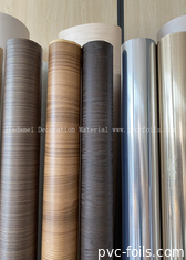 Wood Grain Profile Wrapping PVC Film For Indoor Furniture Panel Decoration