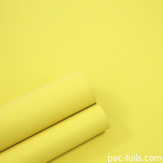 Yellow Color PVC Decorative Film Super Matte For Bedroom Cabinet Doors