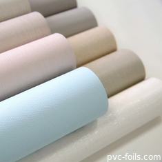 Fabric-Like Texture Design PVC Decorative Foil Roll For Furniture Covers