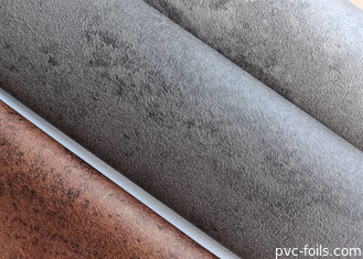 Grey Concrete Stone Design PVC Decorative Film For Interior Doors