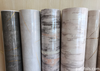 1400mm Glossy Marble PVC Film For Vacuum Membrane Press Applications