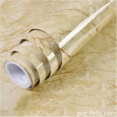 High Gloss Marble Grain PVC Decorative Film for Countertops and Interior Surfaces