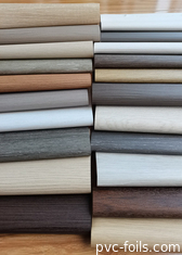 Natural Oak Wood Grain PVC Decorative Film For Window And Door Profiles