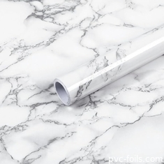 Glossy Marble Self-Adhesive PVC Wrap Film For Kitchen Cabinet Counter - Top Renovation