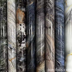 Customized Marble Effect Digital Printing PVC Decorative Film For Furniture And Panels