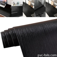 Waterproof Self-Adhesive PVC Decorative Film for Kitchen Countertop Renovation – Digital Printing Wood and Marble Patterns
