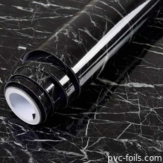 High Gloss Marble Membrane Film For Kitchen Cabinets Scratch-Resistant Laminate Film