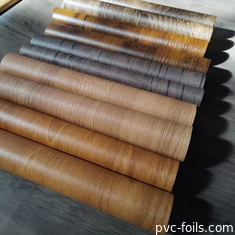0.14mm PVC Decorative Laminating Film Wooden Texture Embossed Film Wood Design For Laminated Sheet
