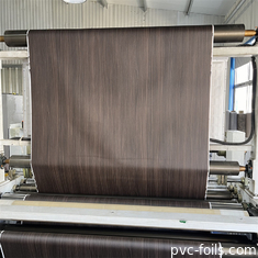 Dark Wooden Grain Laminate PVC Foil Membrane For MDF Cabinet Door Vacuum Press