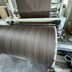 Black Wood Grain Embossed PVC Decorative Foil For MDF Cabinet Door Vacuum Membrane Press