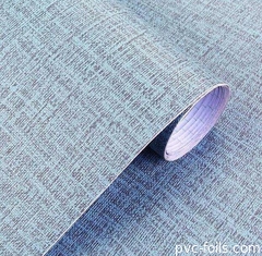 Fabric Texture Solid Color Pvc Self Adhesive Film For Hotel Decoration Renovation