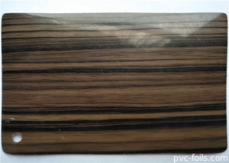 High Gloss Wood Grain Pvc Vinyl Cabinet Doors 0.30mm 0.50mm Thick