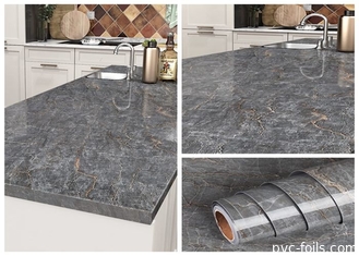 Matt Grey Kitchen Worktop Vinyl Self Adhesive Film For Countertops Cabinets