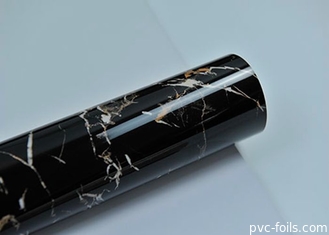 3d Uv Marble Like Design Kitchen Tabletop Decorative Pvc Foil Black Golden