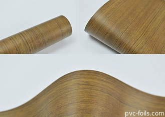 Vacuum Press Pvc Foil For Wardrobe Doors Matte Wood Grain 1420mm