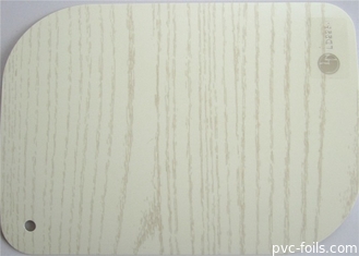White Wood Grain Laminate Sheets Pvc Foil For Furniture