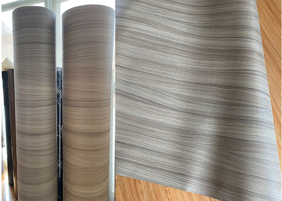 Embossed Cabinet Covering PVC Wood Grain Foil Vinyl Wrap 1400mm Wide