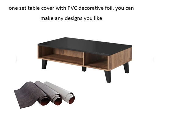 Brush Black Oak Color Pvc Decorative Foil Roll For Table Top Cover
