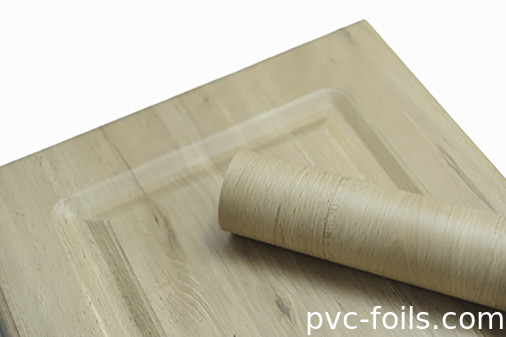 Furniture PVC Surface Film Wood Grain Design Custom Thickness For Lamination