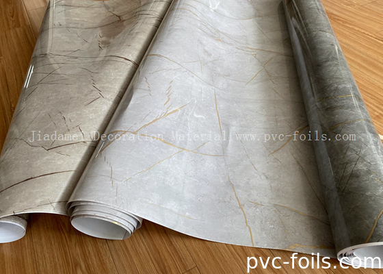 High Gloss Marble Effect PVC Decorative Film ROHS Certified Manufacturing