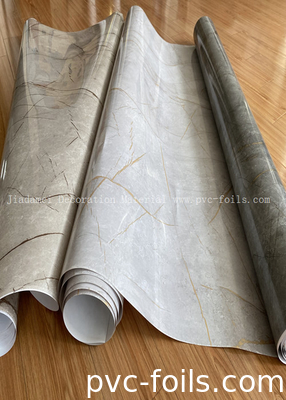 Marble Pattern PVC Roll PVC Decorative Film For Flat Lamination