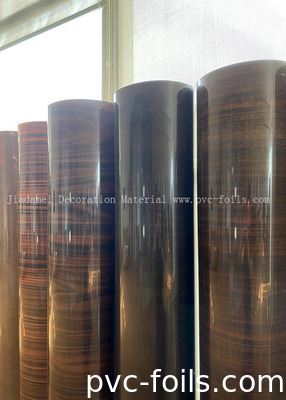 High Gloss Wood Grain PVC Decorative Film For Flat Lamination Width 1260mm