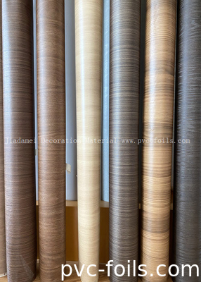 Wood Grain Profile Wrapping PVC Film For Door Panel Decoration