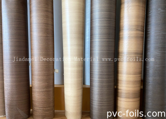 Decorative PVC Films In Roll Wood Grain Furniture Film For Produce WPC Panel