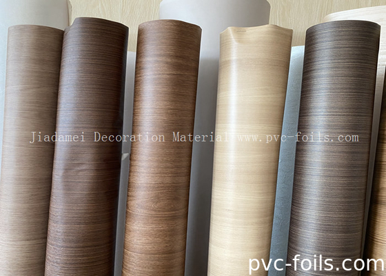 Decorative PVC Films In Roll Wood Grain Furniture Film For Produce WPC Panel