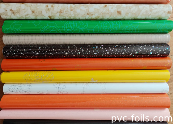 Packed In Roll High Gloss Colorful Self Adhesive PVC Film For Furniture Decoration