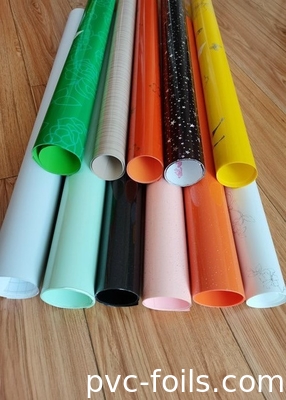 Packed In Roll High Gloss Colorful Self Adhesive PVC Film For Furniture Decoration