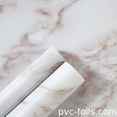 Marble Effect PVC Furniture Film Roll For Table Top Decoration