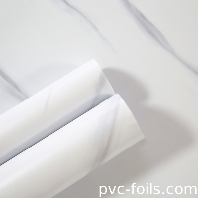Customized Marble Design PVC Furniture Foil Roll For Lamination And Wrapping