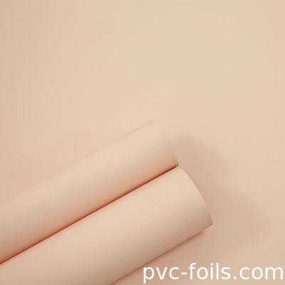 Super Matte Pink Color PVC Membrane Foil In Roll For Kitchen Cabinet Doors