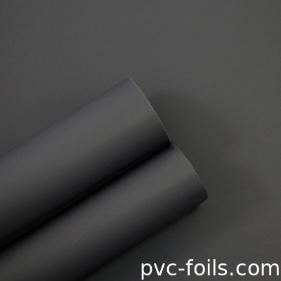Dark Grey Color PVC Decorative Foil For Interior Surface Decoration, Super Matte