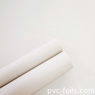Fabric Embossed PVC Membrane Foil Roll For MDF Doors, Membrane Pressing
