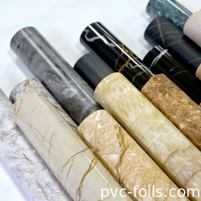 High Gloss Marble Grain PVC Decorative Films For 2D Lamination