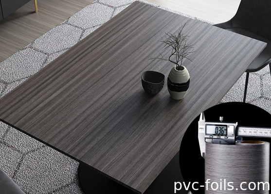 Furniture PVC Surface Film Wood Grain Design Custom Thickness For Lamination