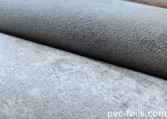 Grey Cement Texture PVC Decorative Film For Interior Wall Panels