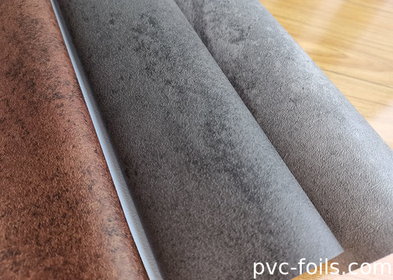 Modern Grey Cement Texture PVC Decorative Film For Wall Panels