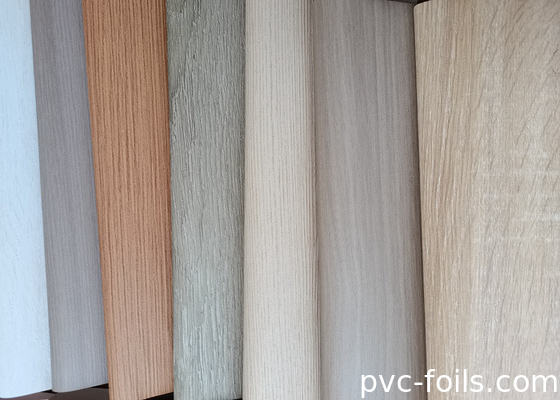 Rustic Oak Wood Grain PVC Wrapping Film For Furniture Panel Makeover