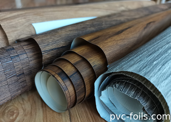 Dark Walnut Wood Grain PVC Wrapping Film For Renew Cabinet Cover