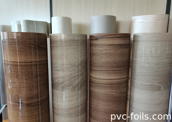 High Gloss PVC Furniture Film Roll For Modern Cabinet Surfaces