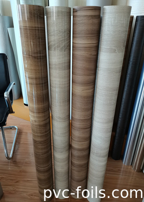 High Gloss PVC Furniture Film Roll For Cabinet Door Membrane Pressing