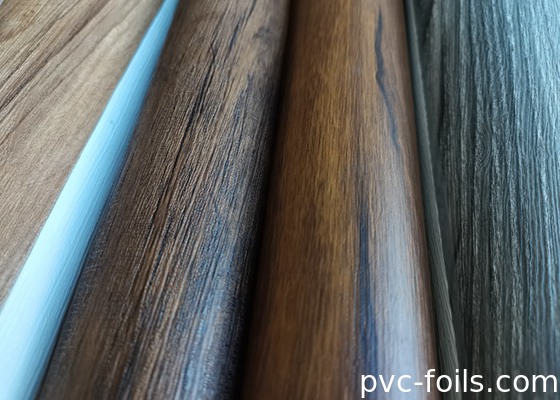 Walnut Brown Wood Grain PVC Decorative Film For Plastic Windowsills