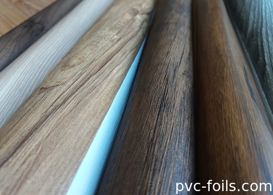 Walnut Brown Wood Grain PVC Decorative Film For Plastic Windowsills