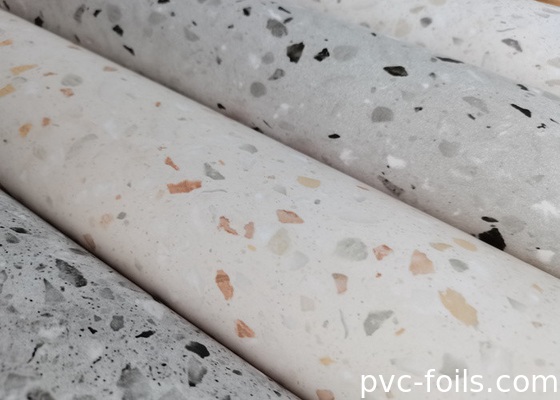 Stone Design White Marble PVC Decorative Film For Kitchen Countertops