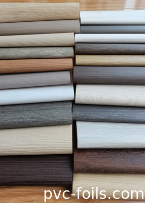 Natural Oak Wood Grain PVC Decorative Film For Window And Door Profiles